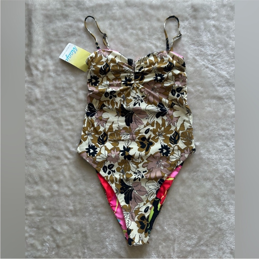 Maaji Woman’s Floral Reversible One-Piece Swimsuit